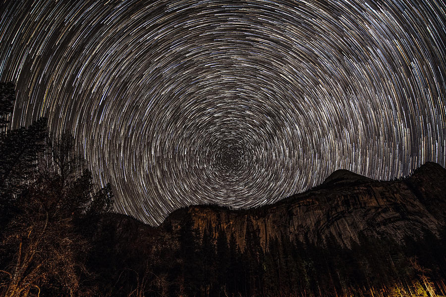 Star Trail - Yosemite National Park Photograph by Amazing Action Photo Video