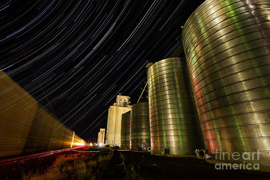 Star Trails at Bennett, Colorado Photograph by JD Smith