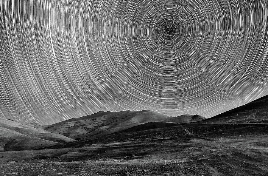 Star Trails in Black and White Photograph by Eric Glaser