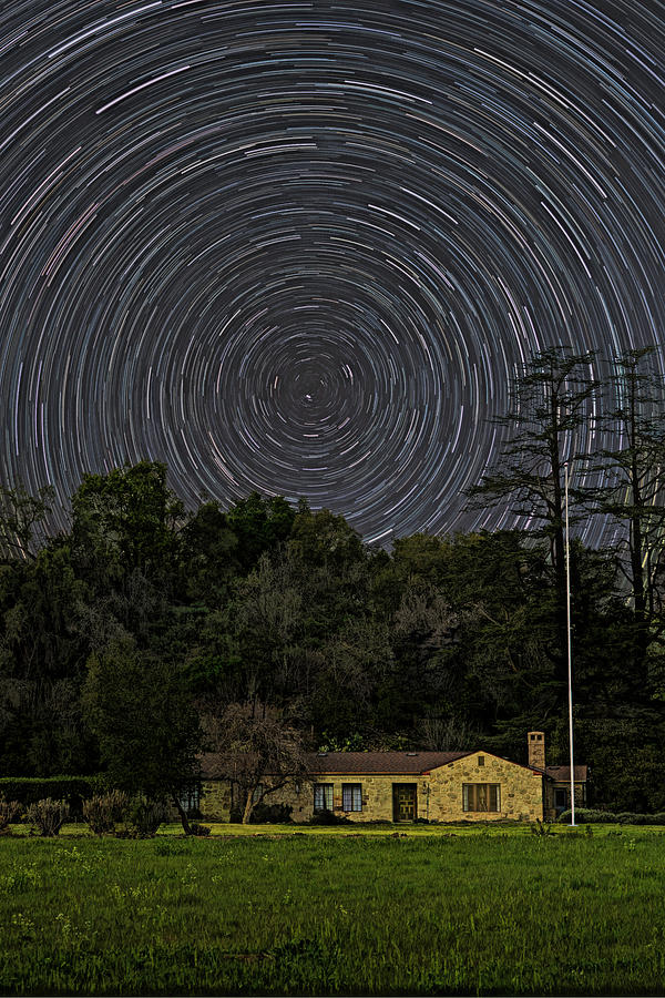 Star Trails Over Stone House Photograph by Lindsay Thomson