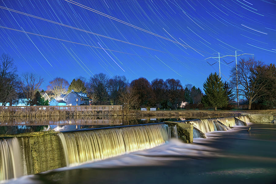 Star Trails Over Wehrs Dam Photograph by Jason Fink