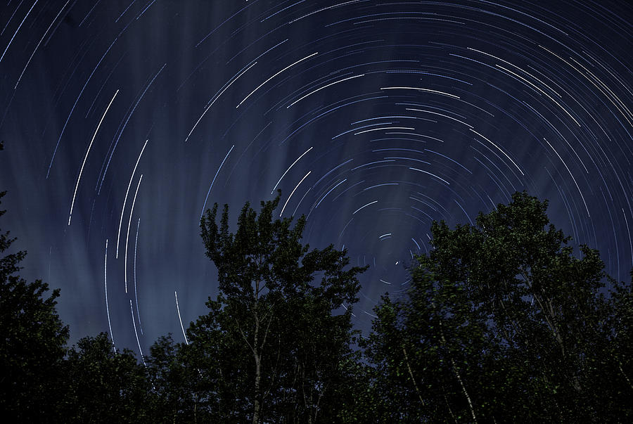 Star Trails with Clouds Photograph by Doolittle Photography and Art