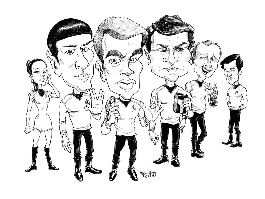 Star Trek 2009 Drawing by Mike Scott