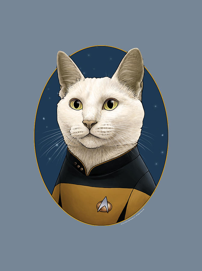 Star Trek Data Cat Formation Baby 80s Painting by Tanya Butler | Pixels