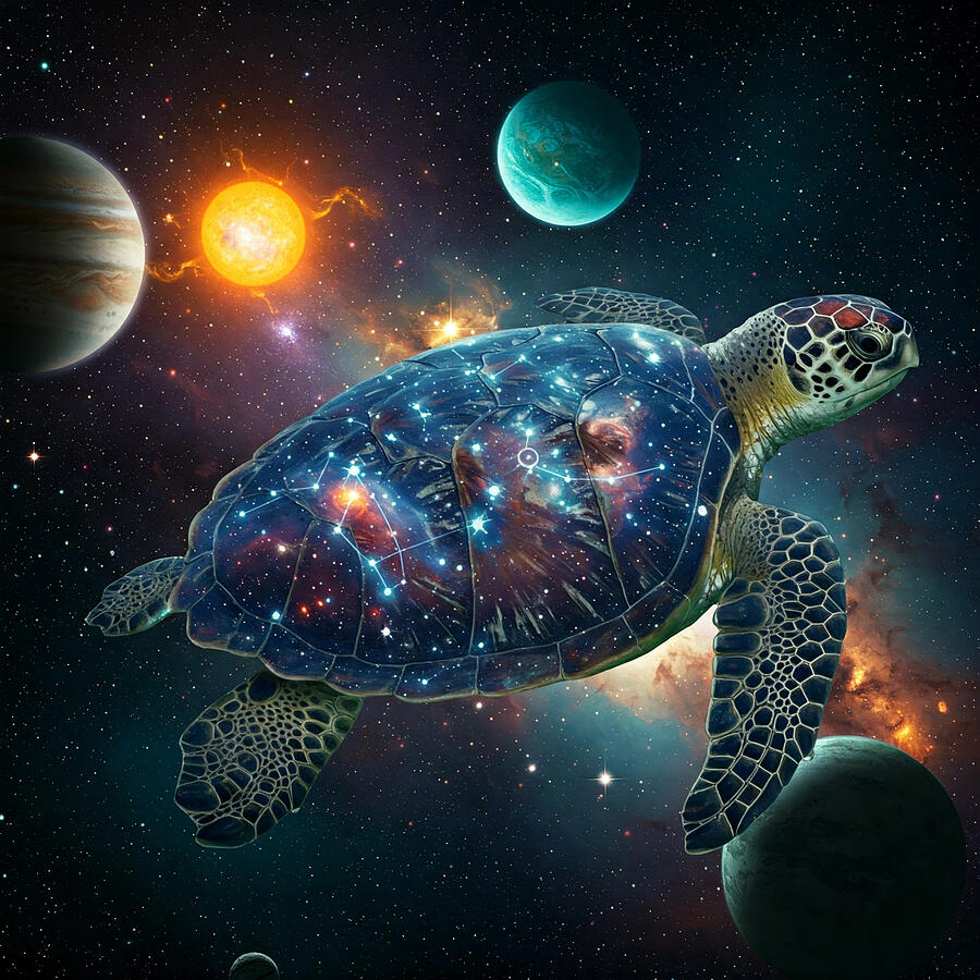 Star Turtle Digital Art by Alex Mir Star Turtle Digital Art by Alex Mir