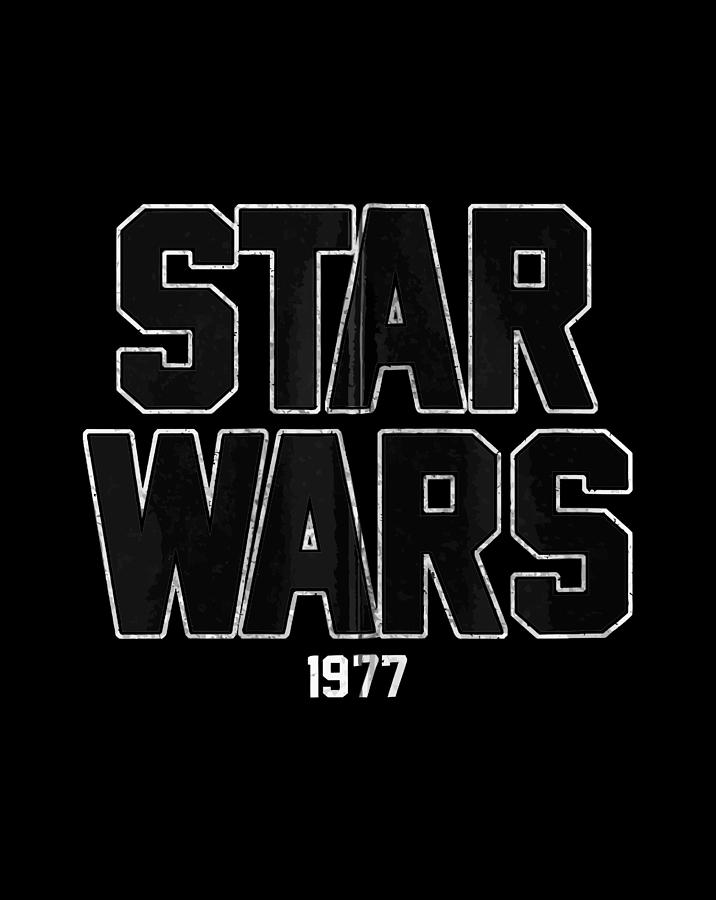Star Wars 1977 Block Letters Digital Art by Frank Nguyen