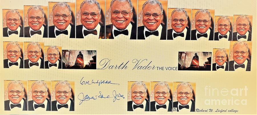 Star Wars Darth Vader THE VOICEJames Earl Jones  Mixed Media by Richard W Linford