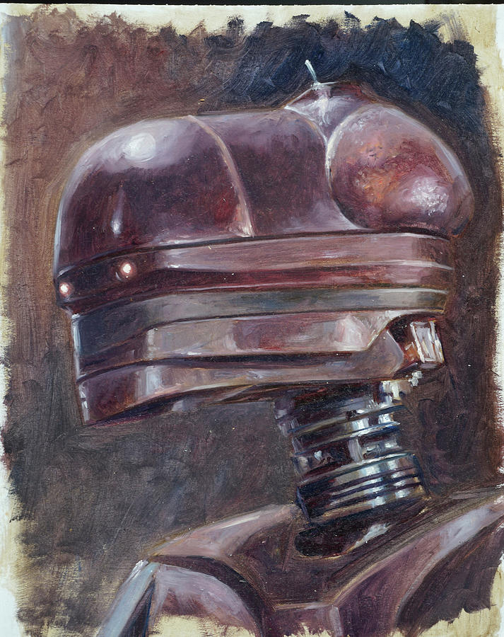 star wars droid head art EV-9D9 Painting by Martin Davey