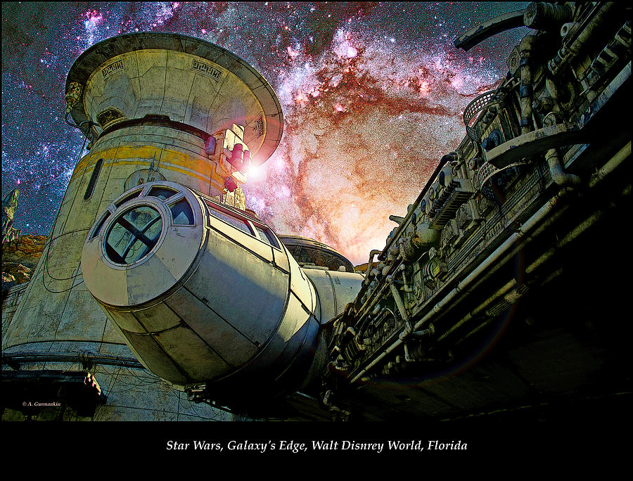 Star Wars, Galaxys Edge, Theme Park, Walt Disnrey World, Florid Digital Art by A Macarthur Gurmankin
