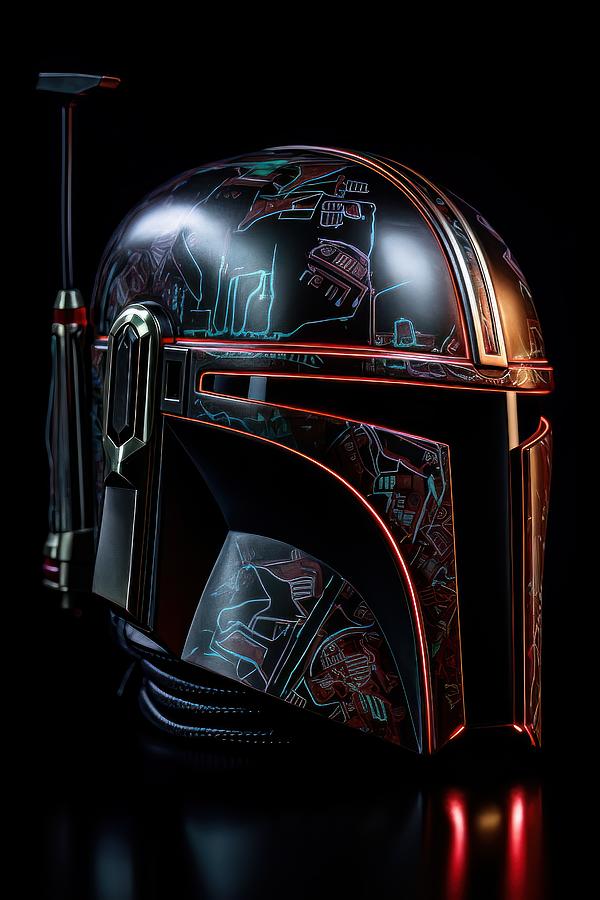 Star Wars - Mandalorian Helmet 17 Digital Art by Sotiris Filippou ...