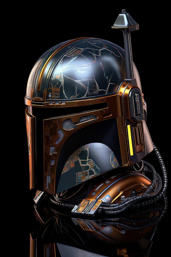 Star Wars - Mandalorian Helmet 21 Digital Art by Sotiris Filippou ...