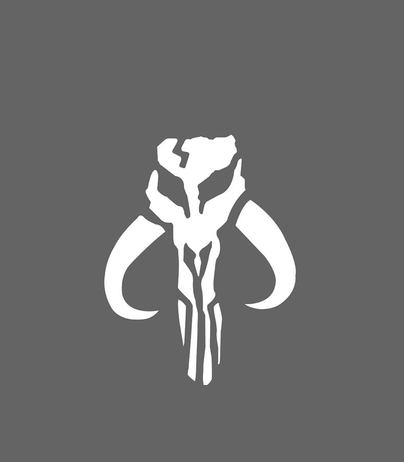 Star Wars Mandalorian Skull Logo Digital Art by Brockf Rhona - Fine Art ...