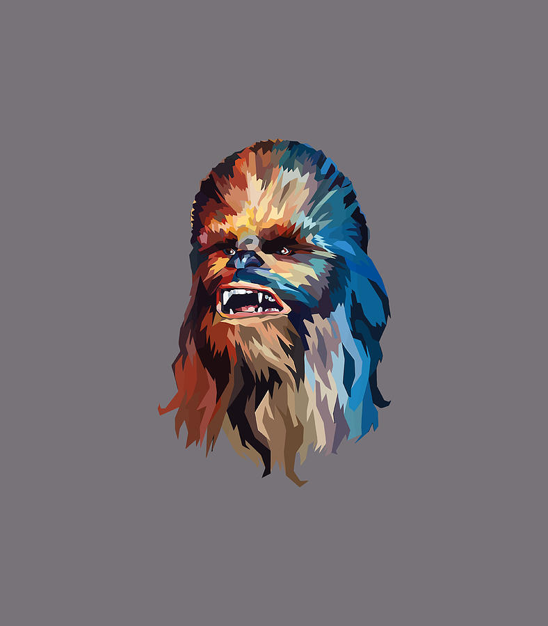 Star Wars Oil Pastel Chewbacca Painting Portrait Digital Art By Nhan Elie