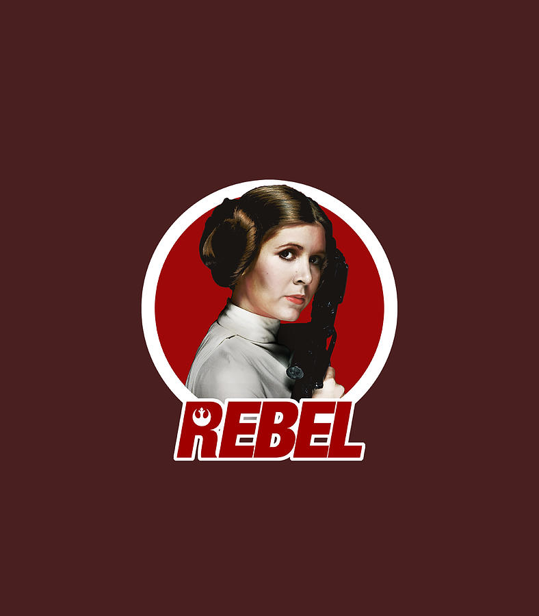 Star Wars Princess Leia Original REBEL Badge Graphic Digital Art by ...