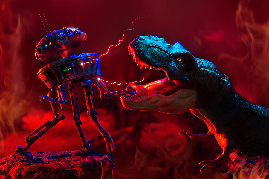 Star Wars Robot vs T-Rex Photograph by Ali Nasser