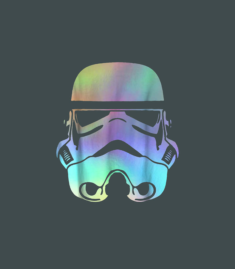 Star Wars Storm Trooper Neon Rainbow Graphic Digital Art by Kelseh ...