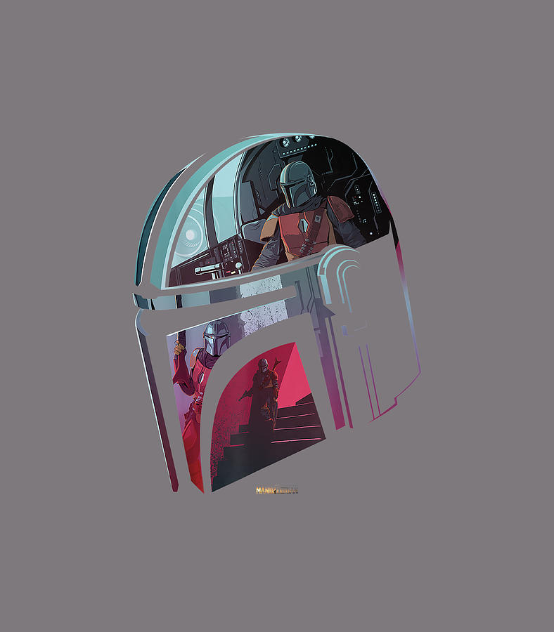 Star Wars The Mandalorian Helmet Scene Fill Digital Art by Anh Nguyen ...