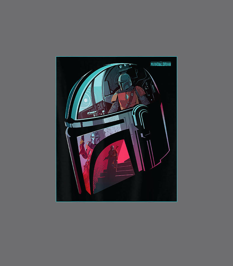 Star Wars The Mandalorian Neon Helmet Digital Art by Ryu Kerys - Fine ...