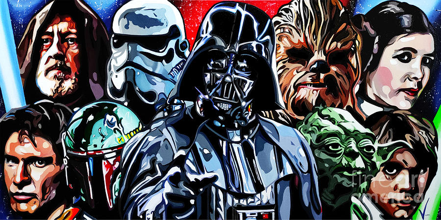 Star Wars Painting - Star Wars by Victoria Glaittli