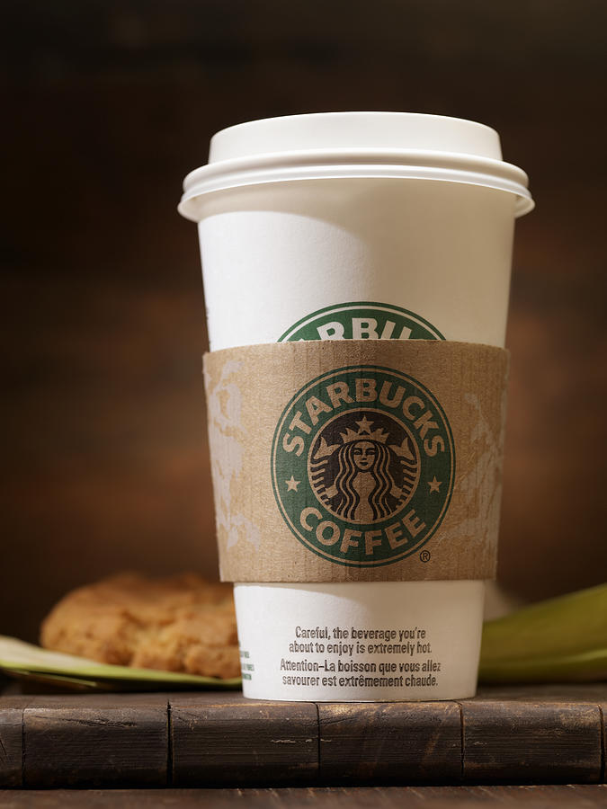 Starbucks "Grande" 16oz Coffee with a Peanut Butter Cookie Photograph by LauriPatterson