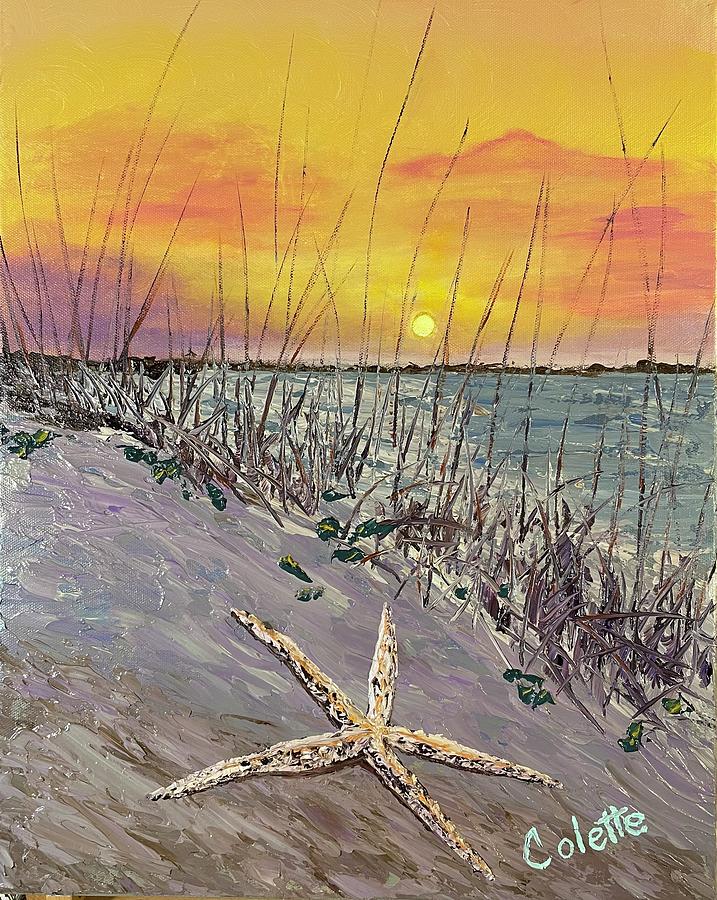 Starfish at dusk Painting by Colette Lee