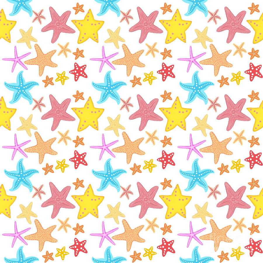 Starfish Collage Digital Art by Diane Overcash - Fine Art America