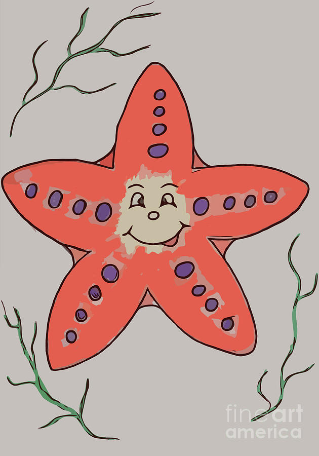 How to draw a Starfish for Kids - YouTube