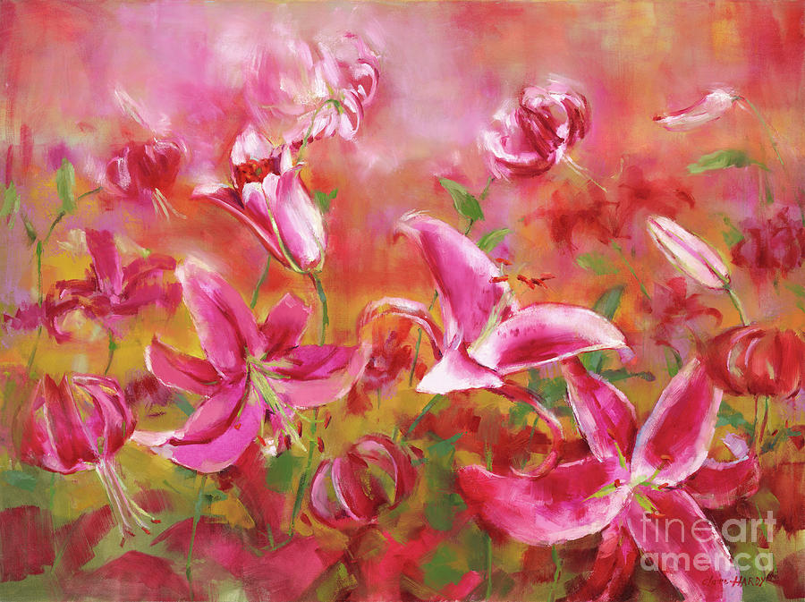 Stargazer Lilies Painting by Claire Hardy - Fine Art America