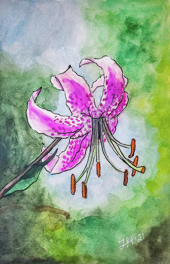 Stargazer Lily Painting by Jean Haynes
