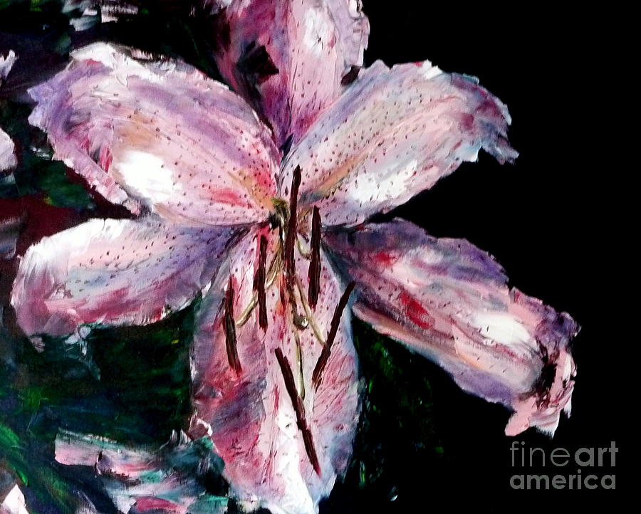 Stargazer Lily Painting by Jodie Marie Anne Richardson Traugott          aka jm-ART