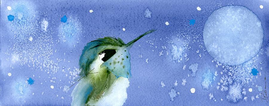 Stargazing Hummers #1 Painting by Dawn Derman