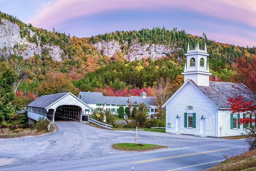 Stark New Hampshire Covered Bridge Photograph by Jeff Folger