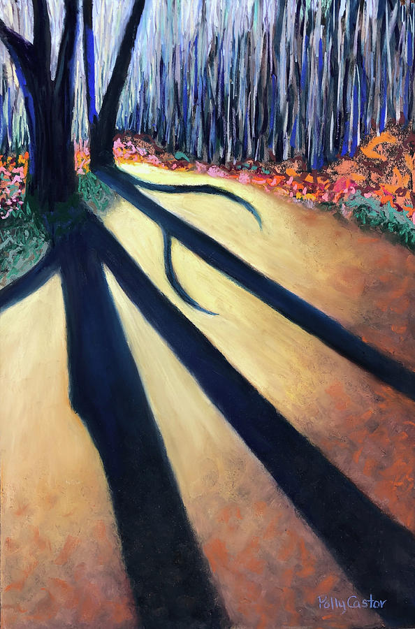 Stark November Shadows Painting by Polly Castor