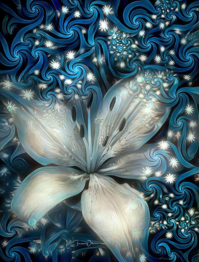 Starlight Lily Digital Art by Teresa Wilson