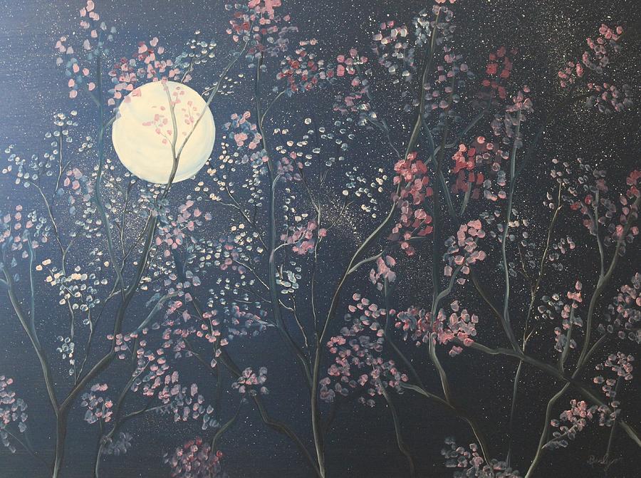 Starlit Blossoms Painting by Berlynn