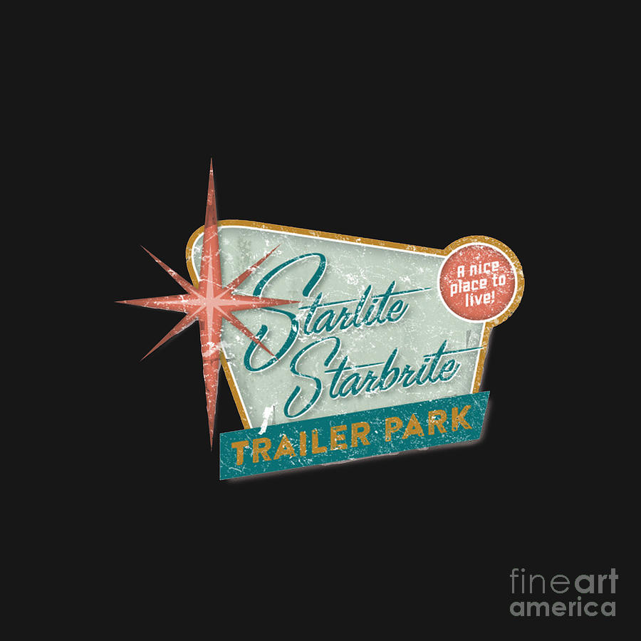 Starlite Starbrite Trailer Park Drawing by Kenzie Manullang - Pixels