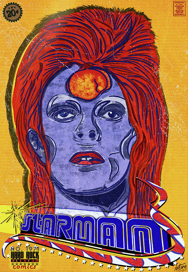 David Bowie Digital Art - Starman by Christina Rick