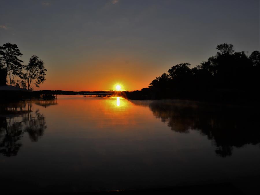 Starring A Lake Sunrise Photograph
