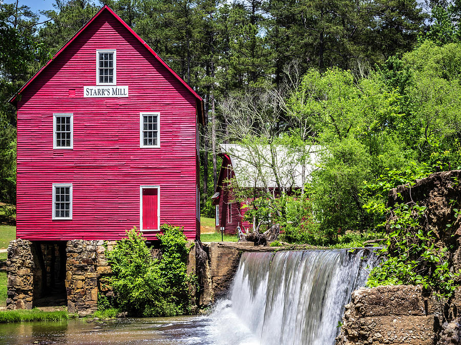 Waterfall Photograph - Starrs Mill by Randy Bayne