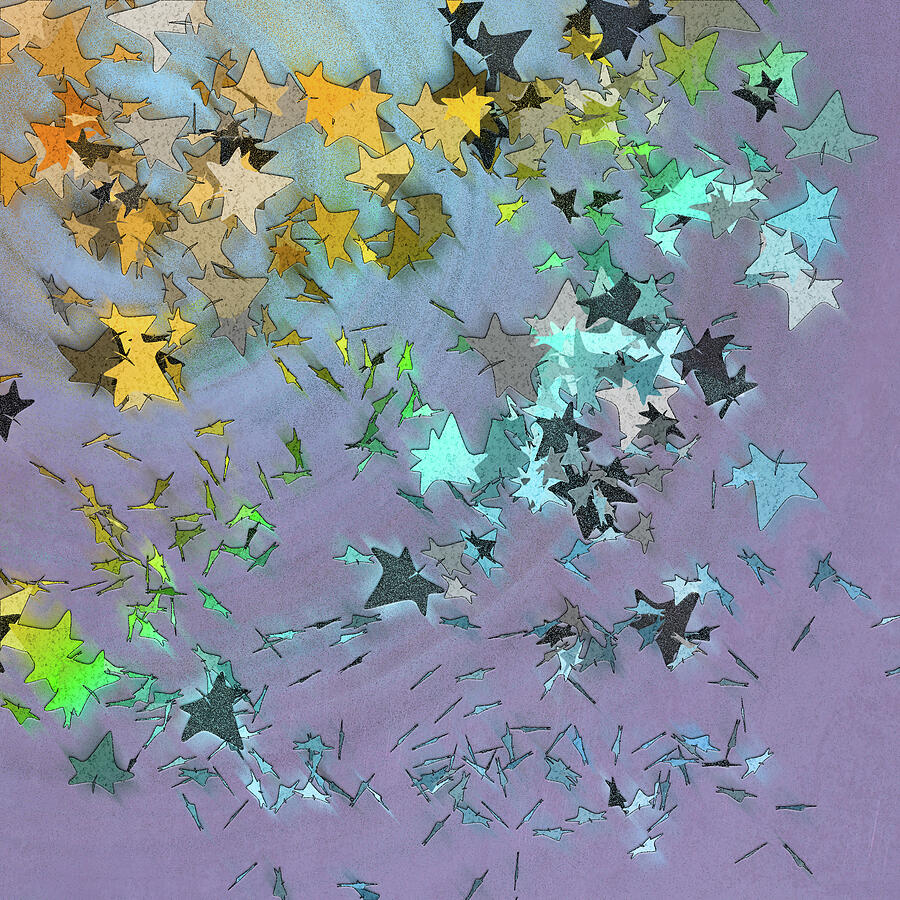 Starry Leaf Trail - Digital Art by Julie Weber