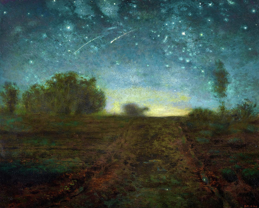 Jean Francois Millet Painting - Starry Night, 1865 by Jean-Francois Millet