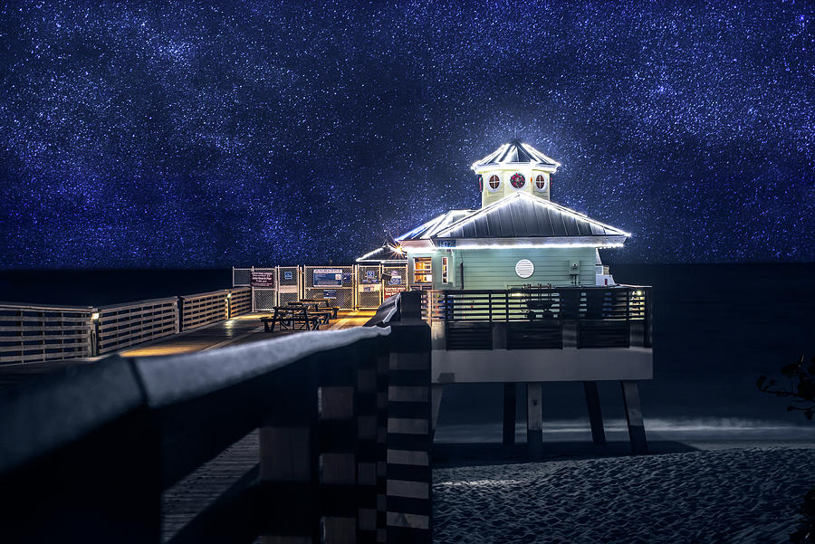 Starry Night at Juno Pier Photograph by Laura Fasulo