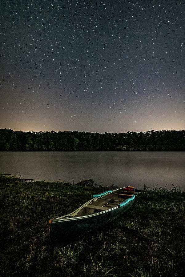 Starry night at lake of the Ozark's Photograph by Michael Curtis - Fine ...