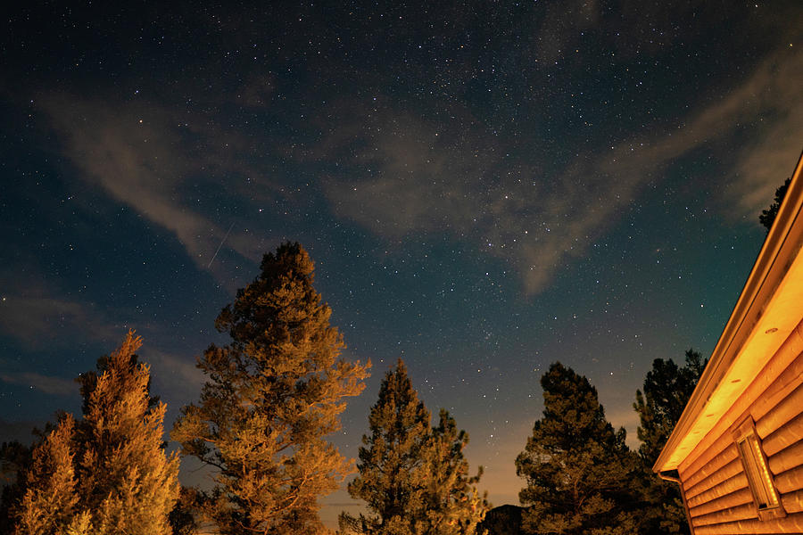 Starry Night at the Cabin Photograph by Sena Marie - Pixels