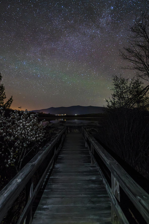 Starry Night Boardwalk Photograph by White Mountain Images