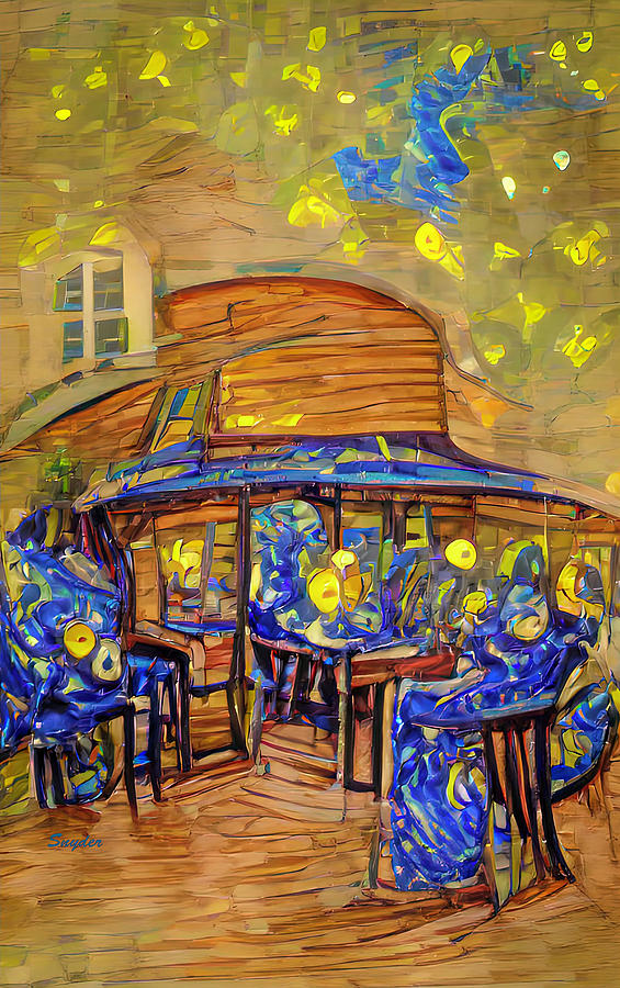 Starry Night Cafe  Digital Art by Floyd Snyder