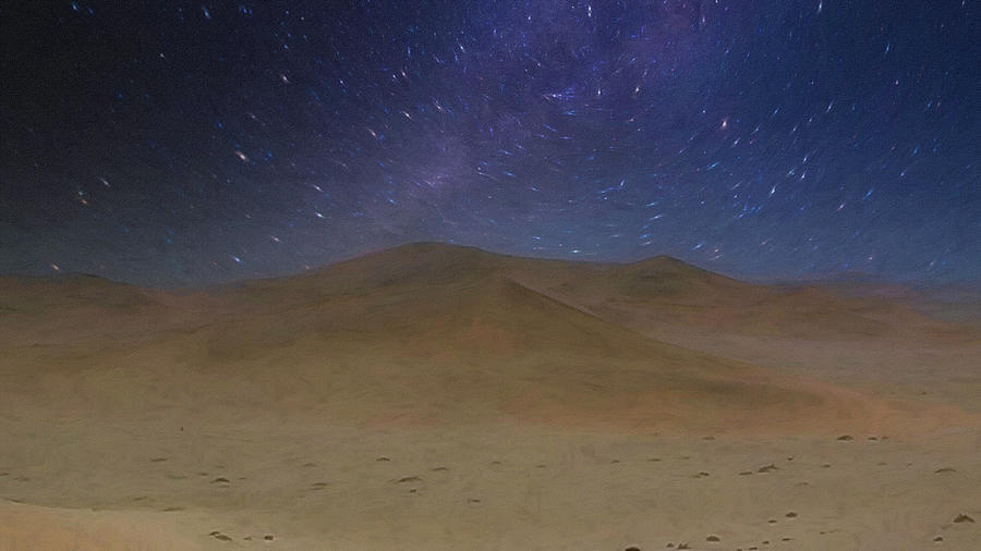 Starry Night on the Dunes  Digital Art by Ernest Echols