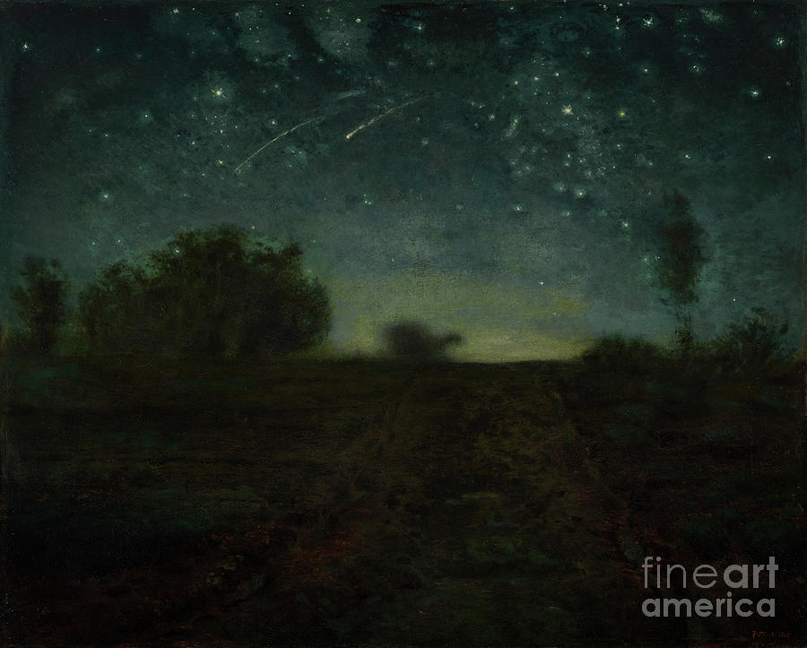 Starry Night - Remastered Painting by Jean-Francois Millet - Fine Art ...