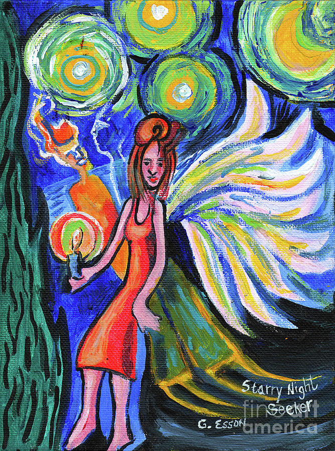 Starry Night Seeker Painting by Genevieve Esson