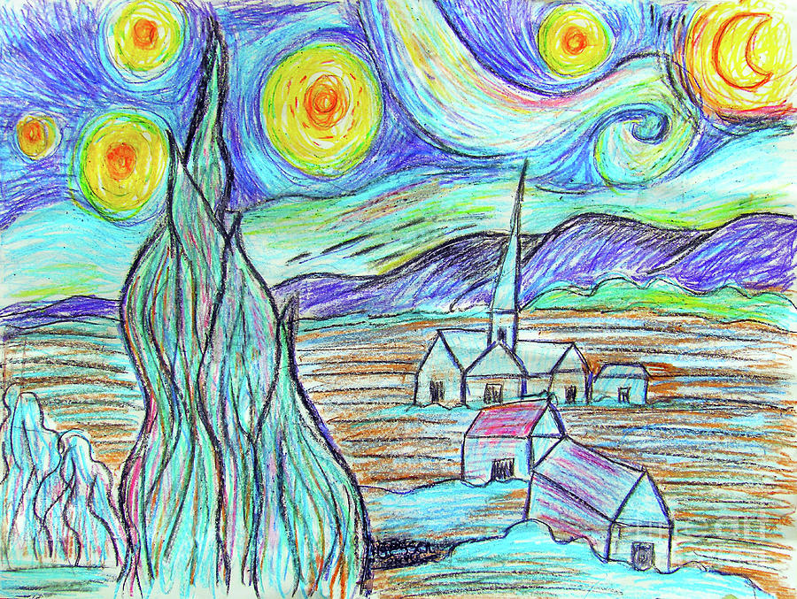 Starry Night Summer Night Painting by Genevieve Esson